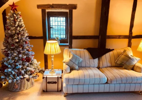 The Gate House is decorated for Christmas