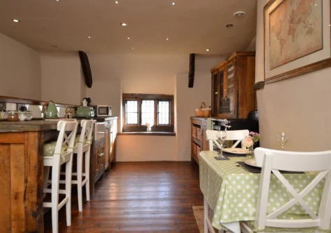 The kitchen & dining area at The Gate House, Stafford Barton, Dolton