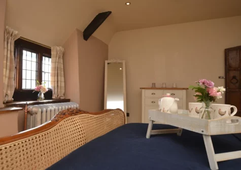 The bedroom at The Gate House, Stafford Barton, Dolton