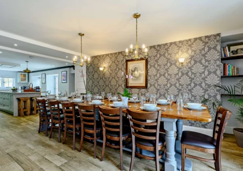 The dining area at The Gatherings, Liskeard