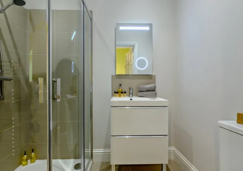 Bedroom #2 en-suite shower room at The Gatherings, Liskeard