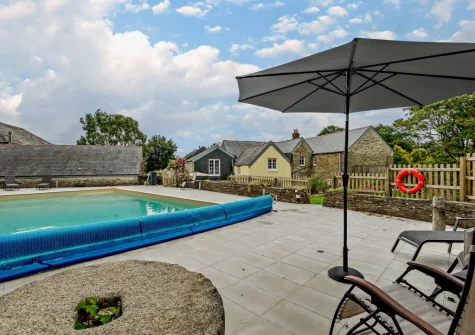 The swimming pool at The Gatherings, Liskeard