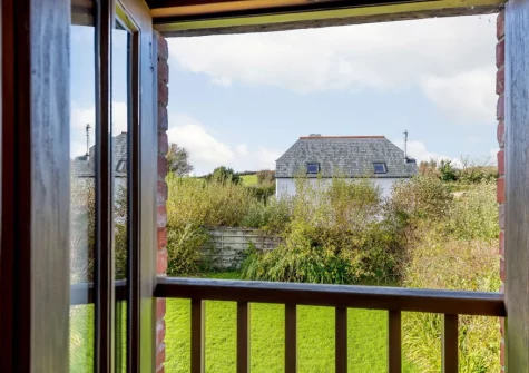 The view from bedroom #2 at The Grain Store, Crackington Haven