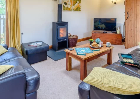 The Grain Store, Crackington Haven is a beautifully converted three-bedroom barn on a working farm in North Cornwall's Area of Outstanding Natural Beauty, featuring vaulted ceilings, a cosy wood burner, and direct access to spectacular coastal paths.