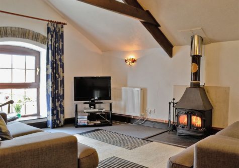 The living area at The Granary, Egloskerry