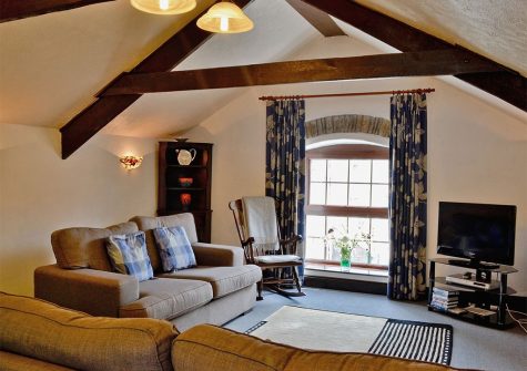 The living area at The Granary, Egloskerry