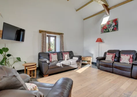 The living area at The Granary, Muddiford