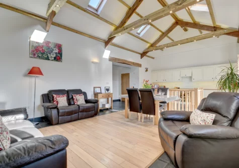 The living area at The Granary, Muddiford