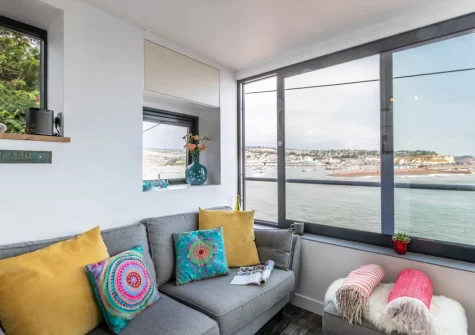 The sitting area at The Gun House, Shaldon