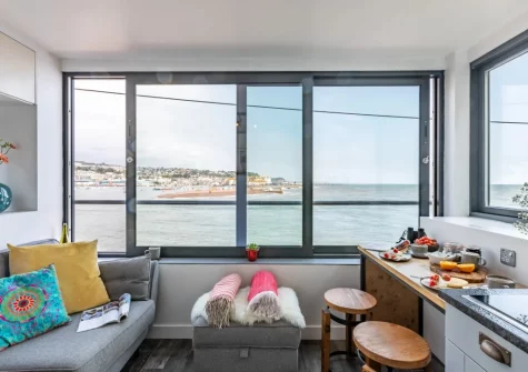 The sitting & dining area at The Gun House, Shaldon