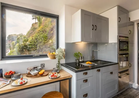 The kitchen & dining area at The Gun House, Shaldon