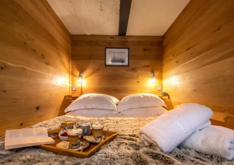 The king-size bedroom at The Gun House, Shaldon