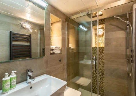 The ensuite shower room at The Gun House, Shaldon