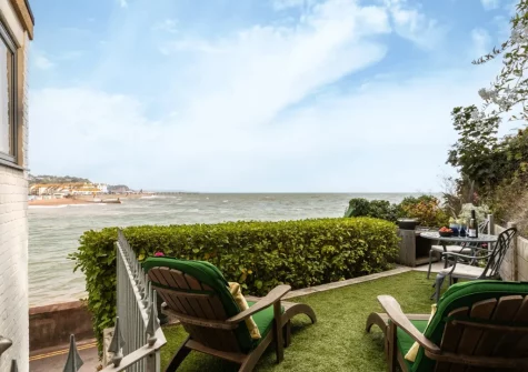 The garden, barbecue & alfresco dining area at The Gun House, Shaldon