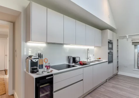 The kitchen at The Harbour Loft, Padstow