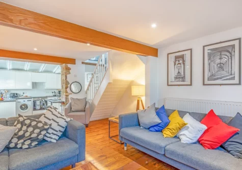 The living area at The Haven, Branscombe