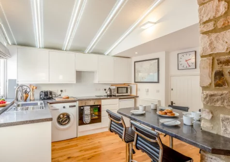 The kitchen & dining area at The Haven, Branscombe