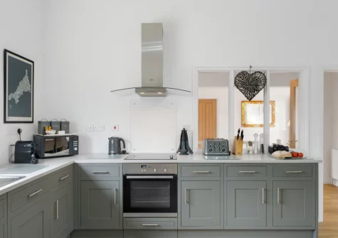 The kitchen at The Hawthorns at Roserrow, Polzeath