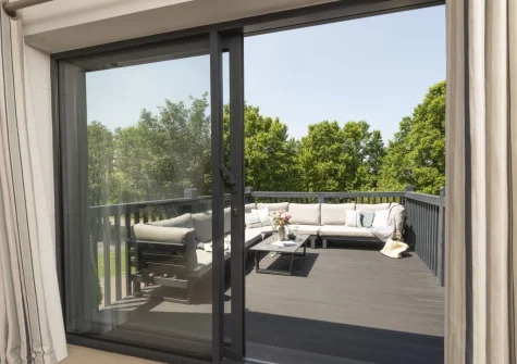 Step out on to the large decked terrace & outdoor sitting area