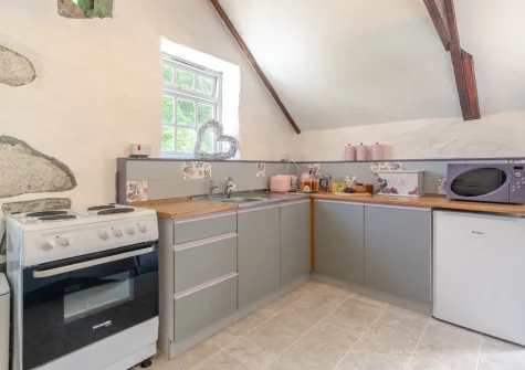 The kitchen at The Hayloft at Hembal Manor, St Austell