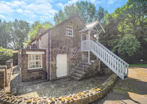 The Hayloft at Hembal Manor is a loft-style apartment with beamed vaulted ceilings, individually styled throughout