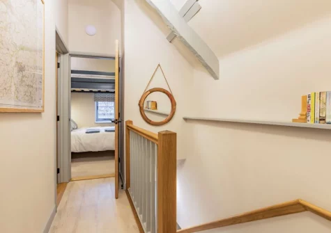 The first floor landing at The Holt at Pillmouth Farm, Landcross