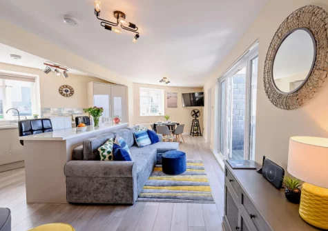 The living area at The Horseshoe, Woolacombe