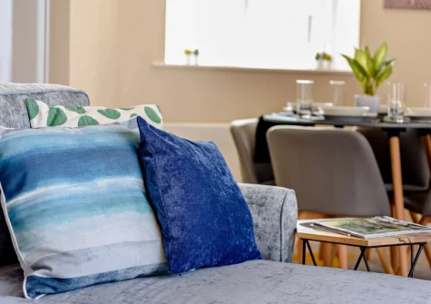 The living area at The Horseshoe, Woolacombe