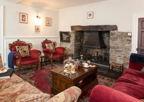 The living area at The House of Black and White, Great Torrington