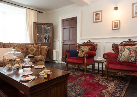 The living area at The House of Black and White, Great Torrington