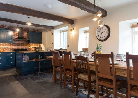The kitchen & dining area at The House of Black and White, Great Torrington