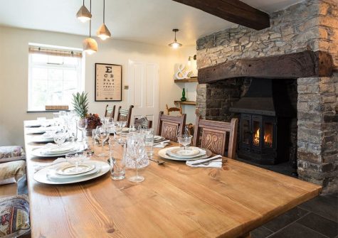 The dining area at The House of Black and White, Great Torrington