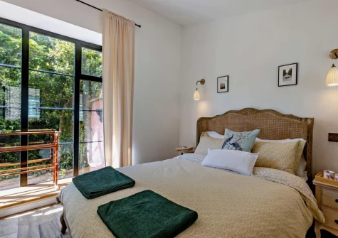 The bedroom at The Italian Stables, Woodtown