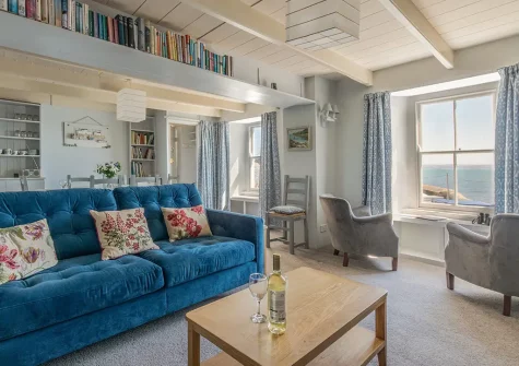The living area at The Kellan, Mousehole