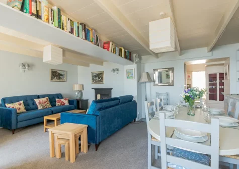 The living area at The Kellan, Mousehole