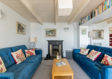 The living area at The Kellan, Mousehole
