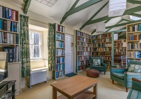 The library at The Kellan, Mousehole