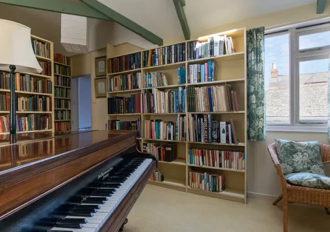 The library at The Kellan, Mousehole