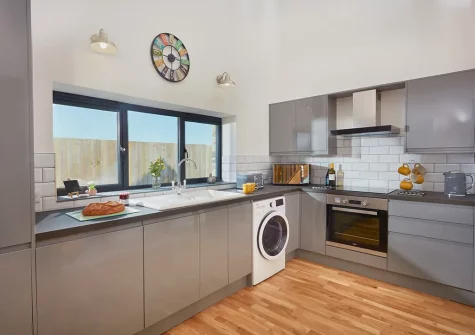 The kitchen at The Larches, Presingoll Barns, St Agnes
