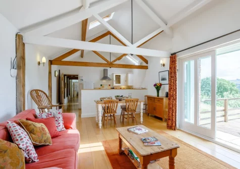 The living area at The Linhay, Oxenlears, Kilmington