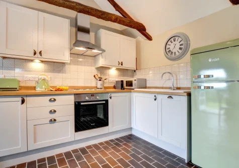 The kitchen at The Linney at Penrose Burden, St Breward