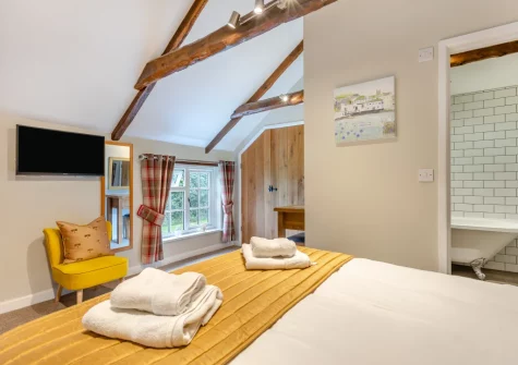 The bedroom at The Linney at Penrose Burden, St Breward