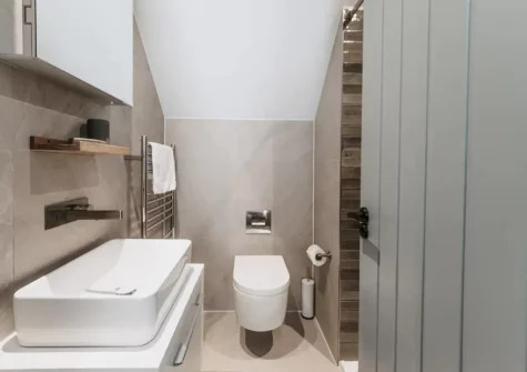 Bedroom #3 en-suite shower room at The Lobster Pot, Hayle