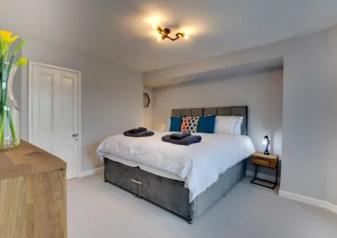 Bedroom #1 at The Lodge at Kylgenna, Fowey