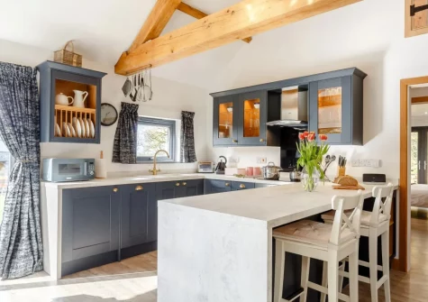 The kitchen at The Lodge at The Linhay, North Tamerton