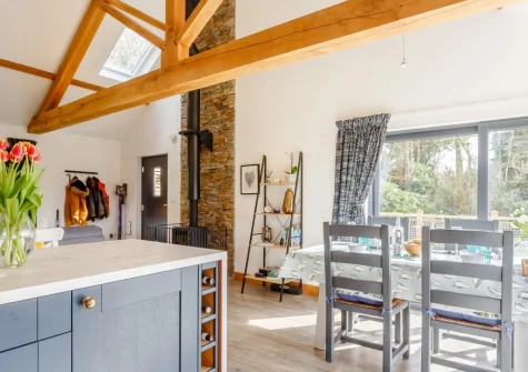 The kitchen & dining area at The Lodge at The Linhay, North Tamerton