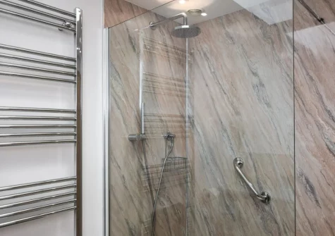 Bedroom #1 en-suite shower room at The Lodge at The Linhay, North Tamerton
