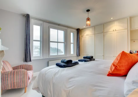 The bedroom at The Loft at Kylgenna, Fowey