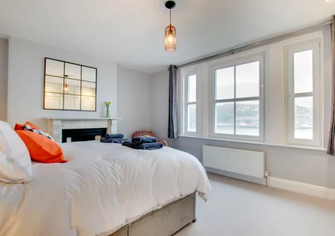 The bedroom at The Loft at Kylgenna, Fowey