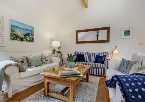 The living area at The Loft at Toms Yard, St Ives